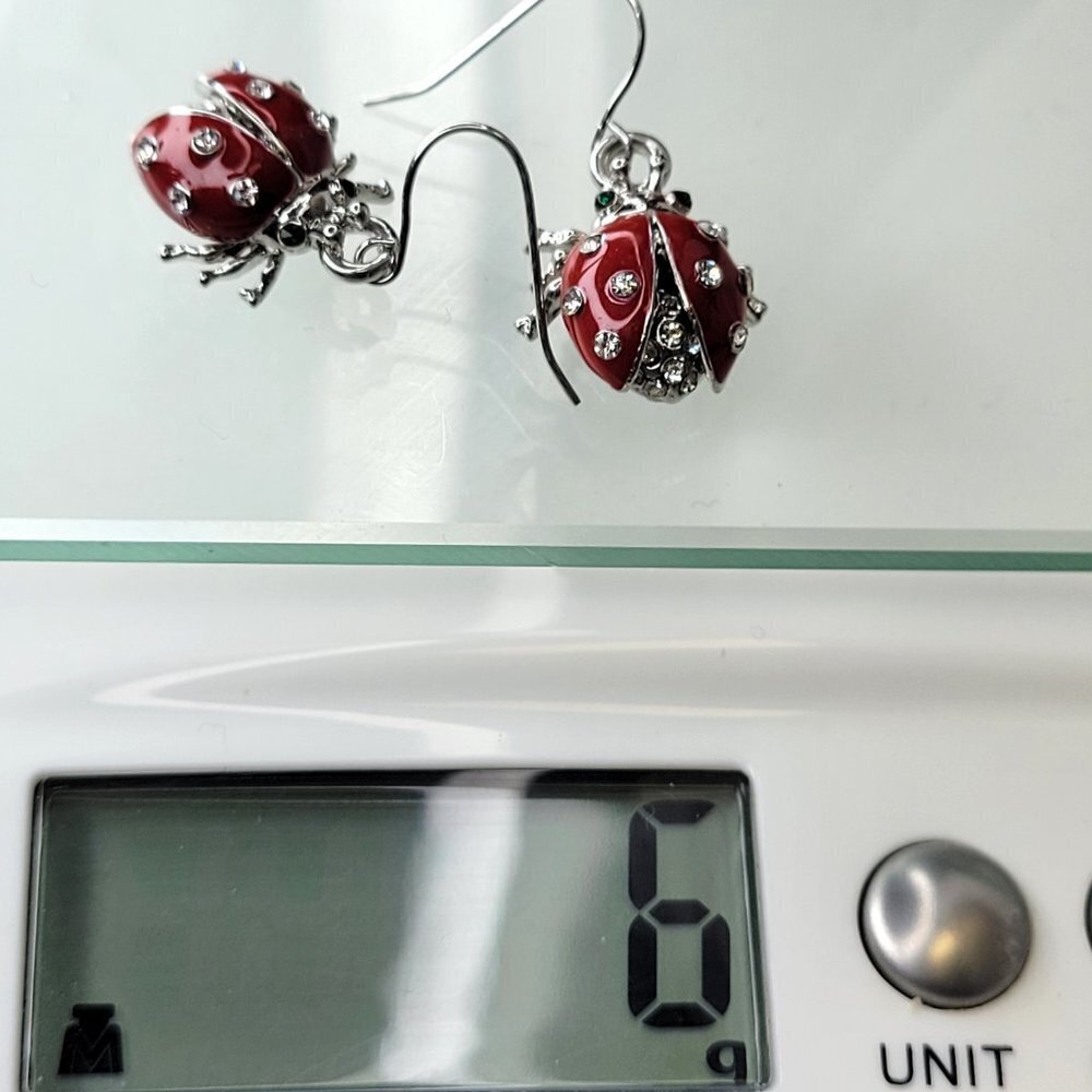 Mini Ladybug Earrings - Picture 4 of 11